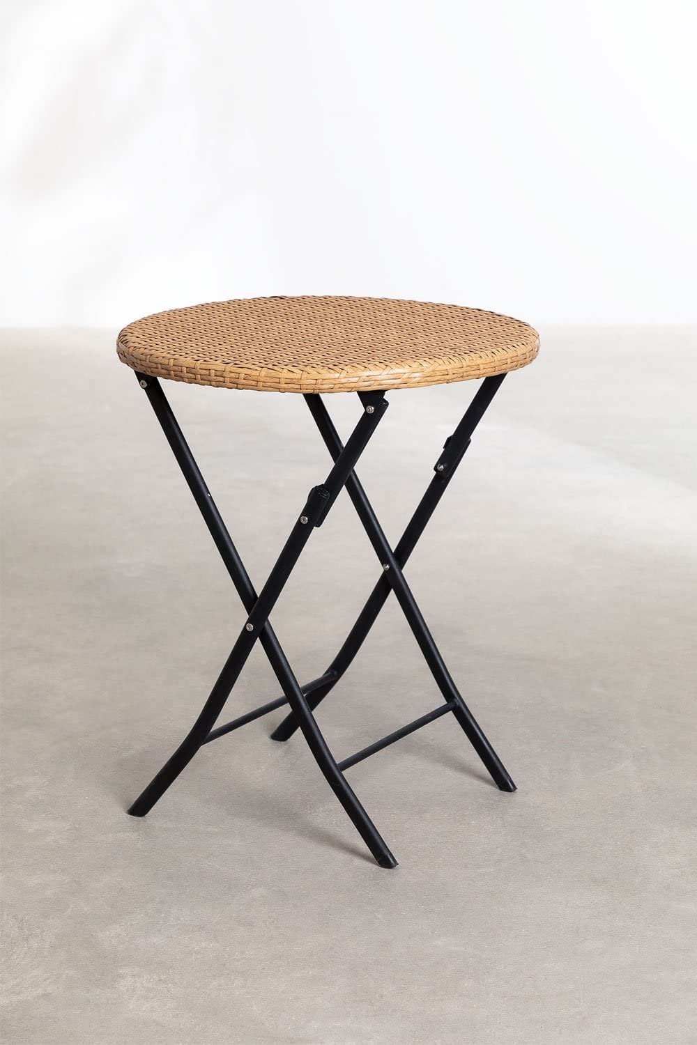 Sklum Beke set tavolo e 2 sedie pieghevoli natural rattan
