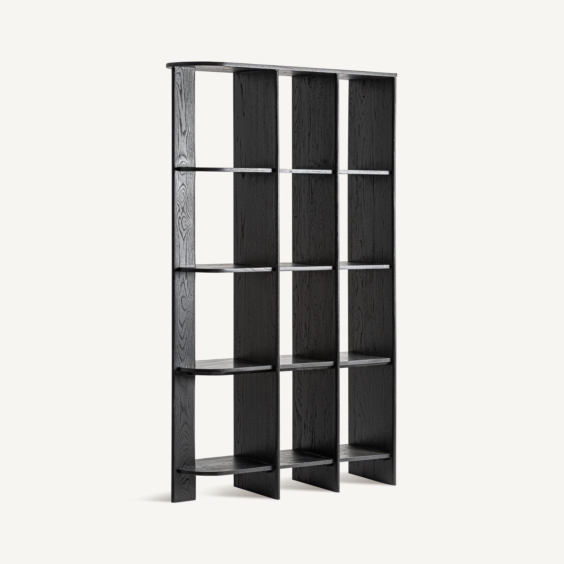 Bambua Nara libreria rovere nero marmo 123 cm