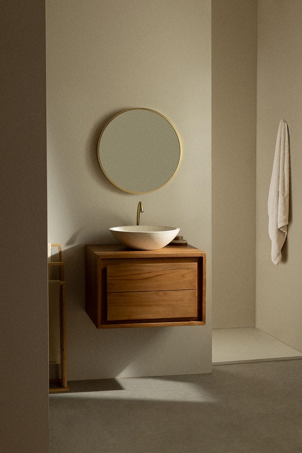 Sklum Jabari Mobile Bagno Sospeso 60 cm Legno Teak