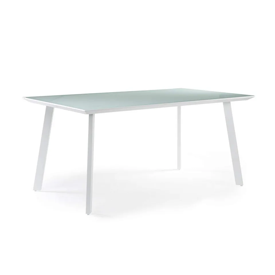 Sklum Adel tavolo da esterno vetro 160x90 bianco