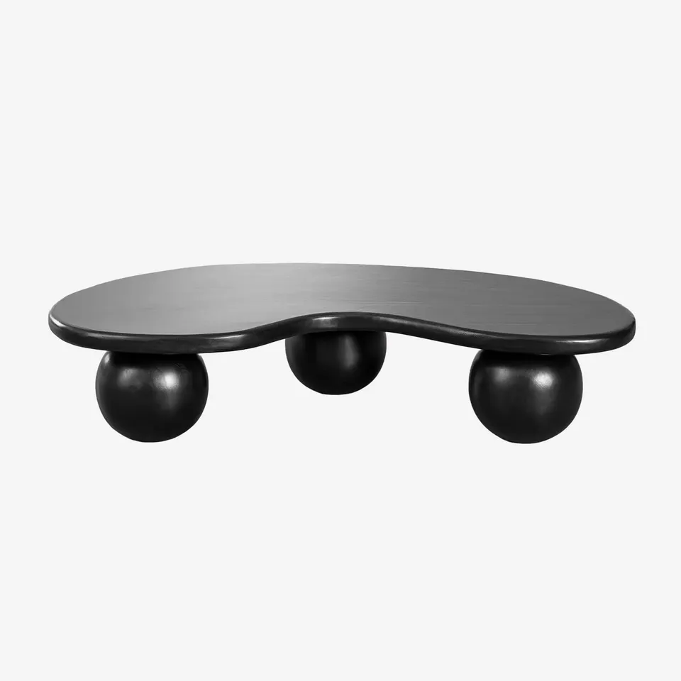 Sklum Cureyma Nero Liscio tavolino salotto legno mango 140 cm