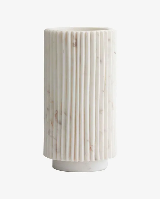 Bambua Loon Vaso in Marmo Bianco Naturale