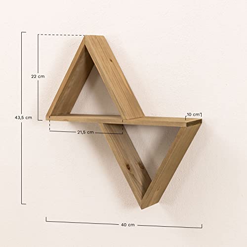 Sklum Alps Mensola a Parete Legno Pino 40 cm Triangolare