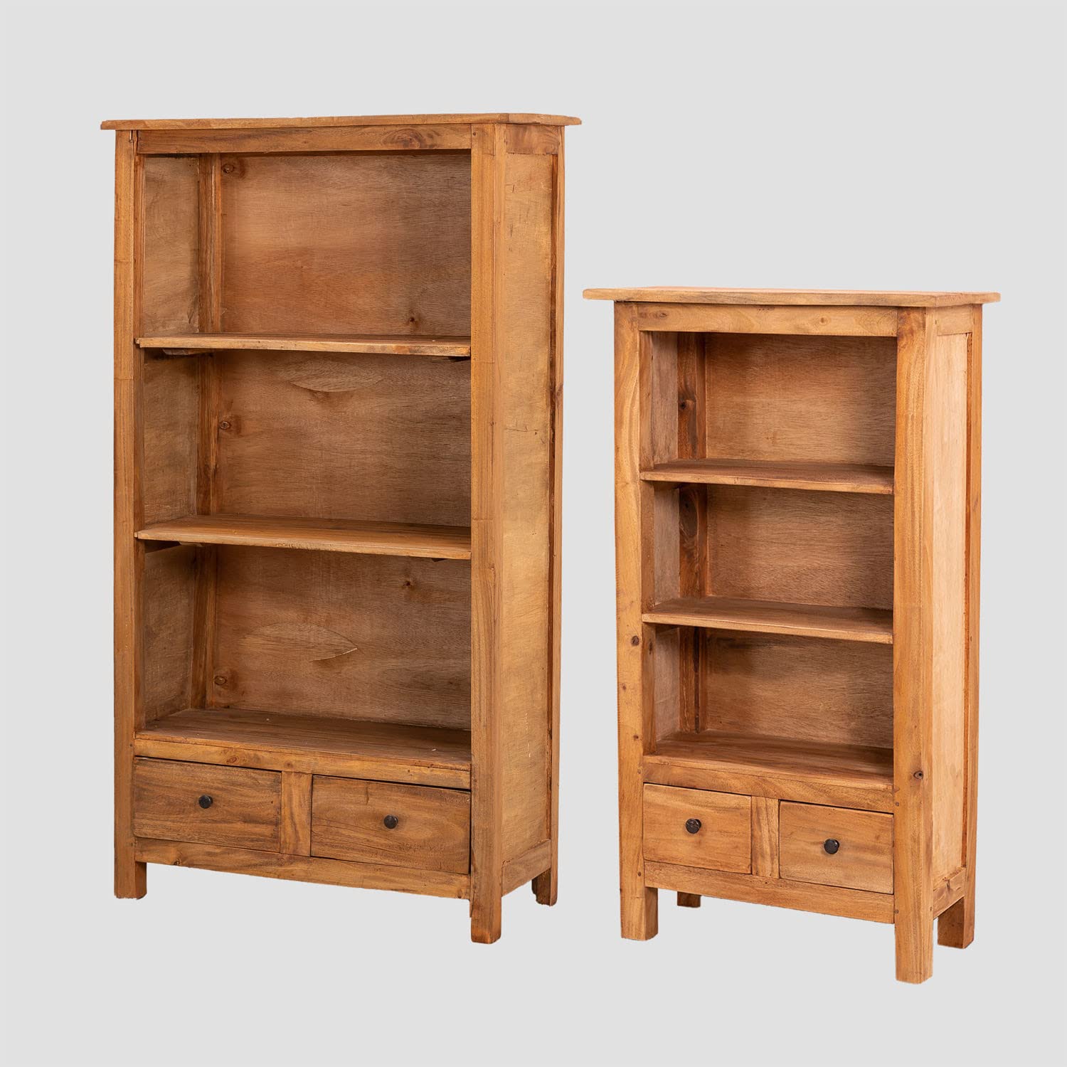 Sklum Jara set 2 librerie legno riciclato con ripiani