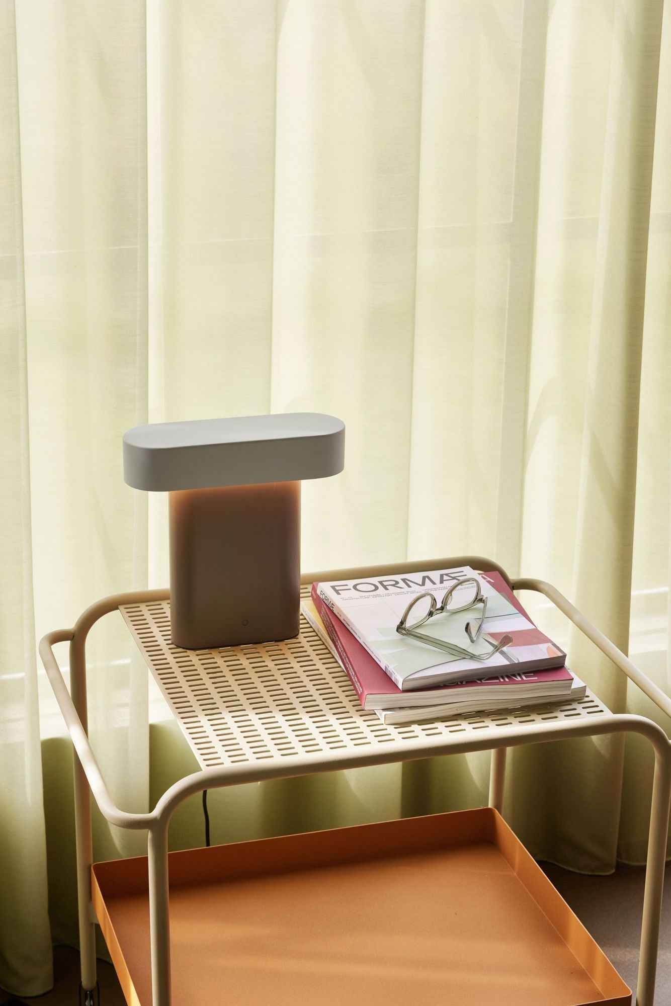Bambua Sleek lampada da tavolo marrone LED dimmerabile