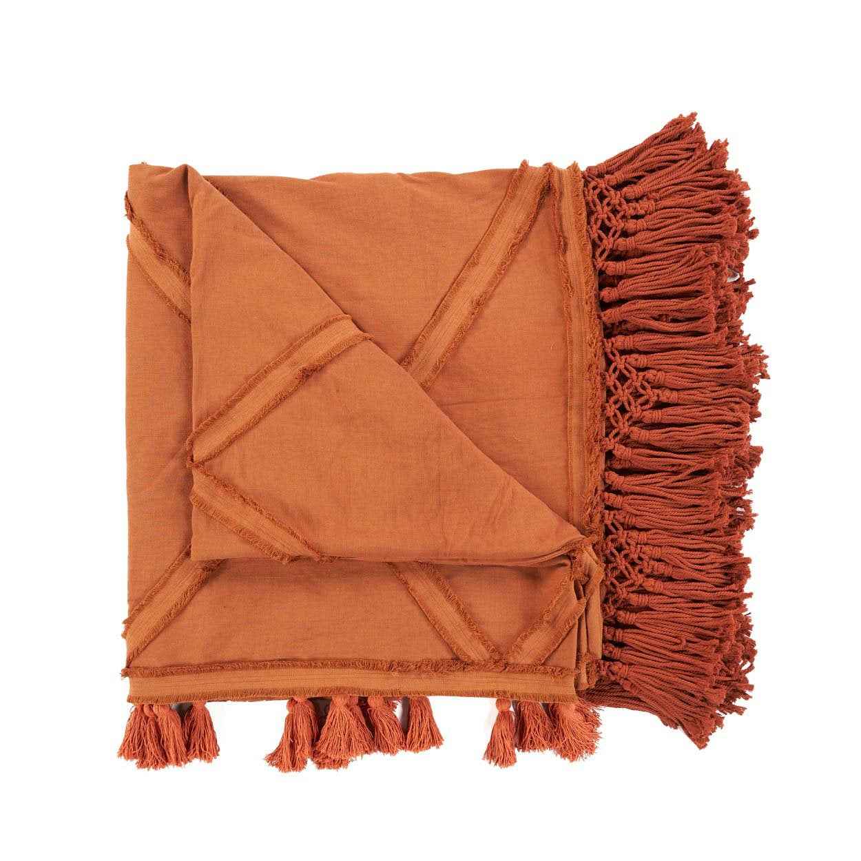 Bambua Berber Plaid Terracotta Letto Divano