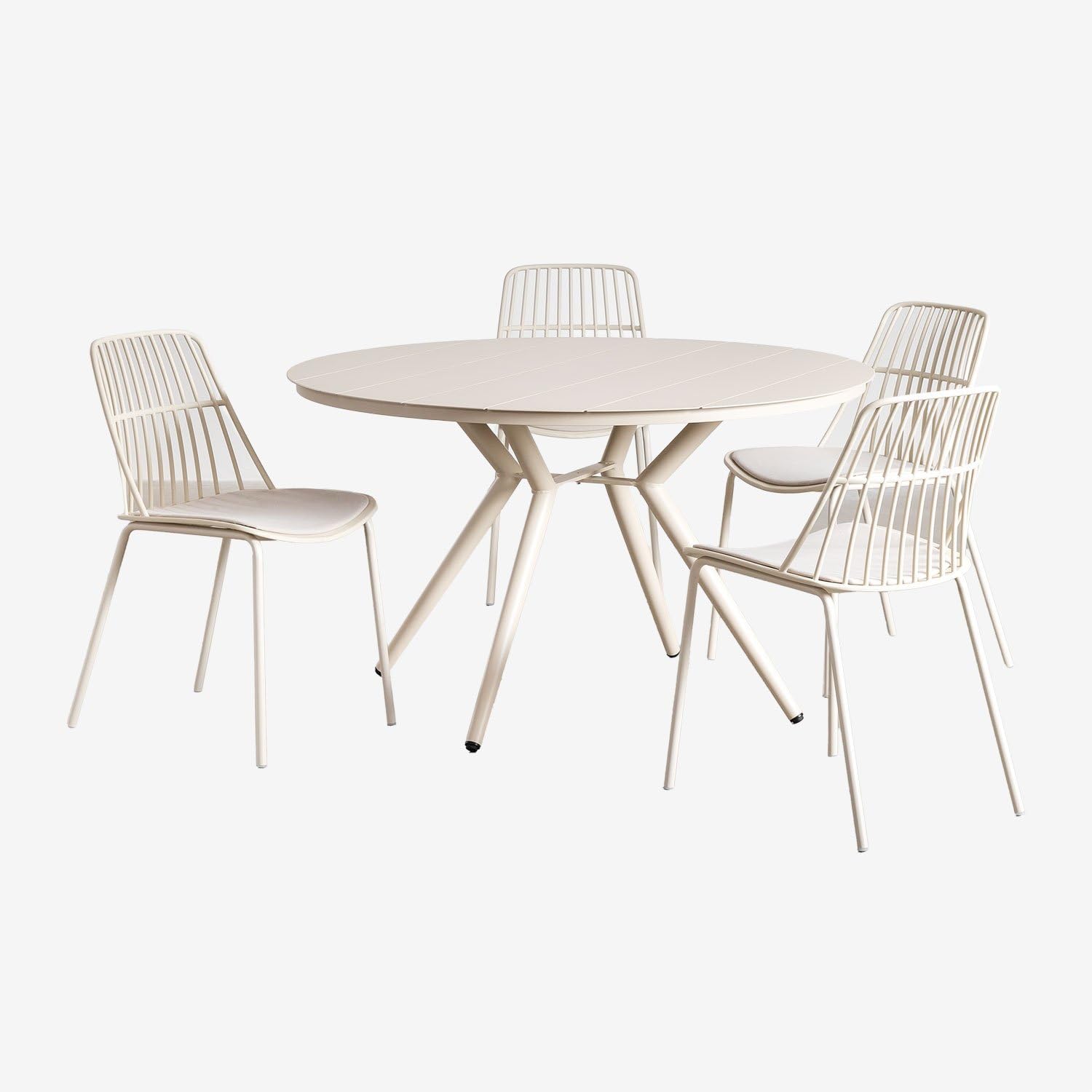 Sklum Valerie 100 set tavolo rotondo e 4 sedie giardino