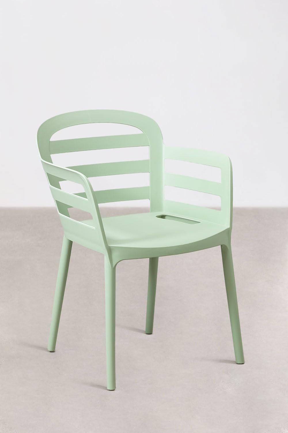 Sklum Gerum sedia da giardino celadon impilabile braccioli
