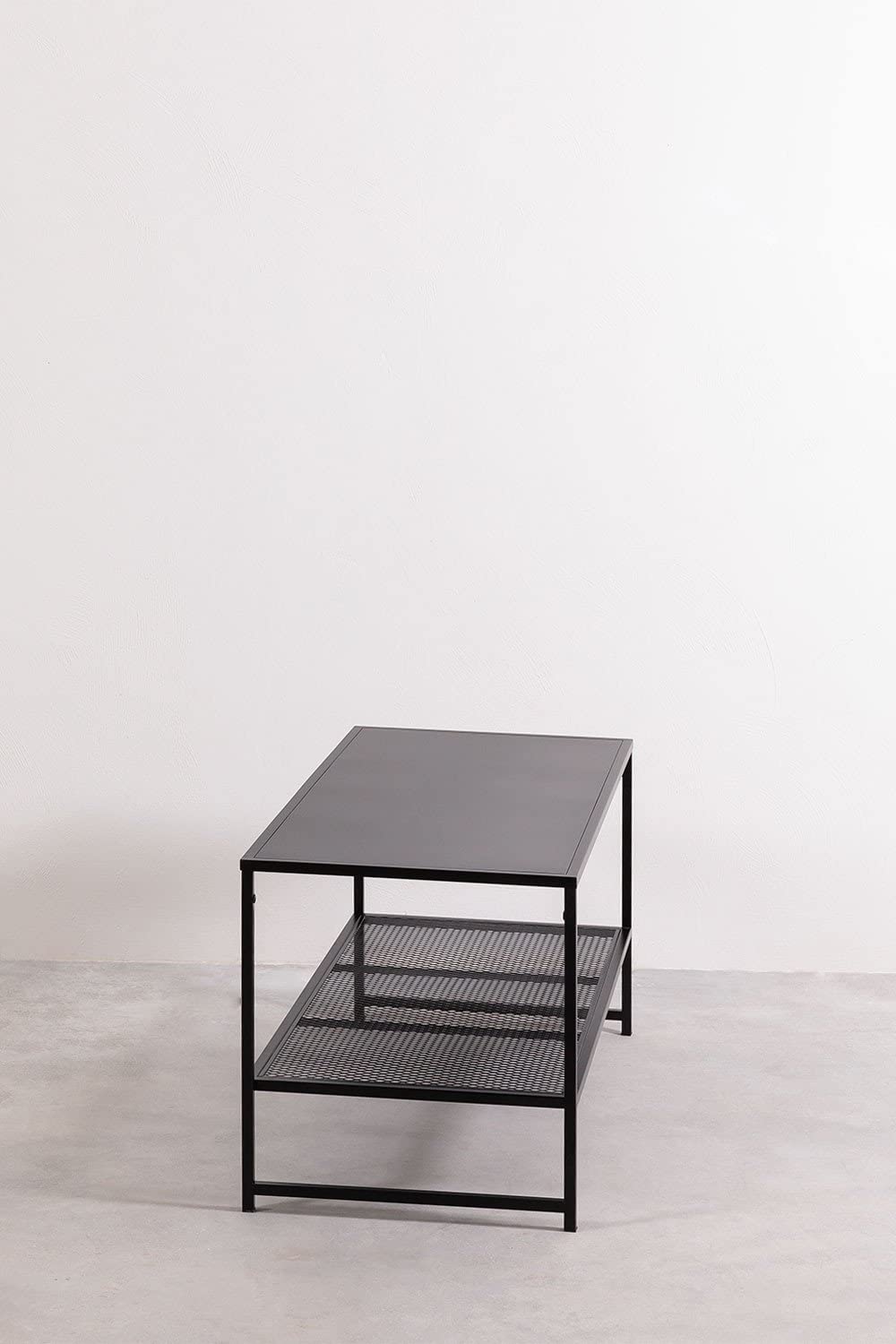 Sklum Thura tavolino rettangolare nero in acciaio 102 cm