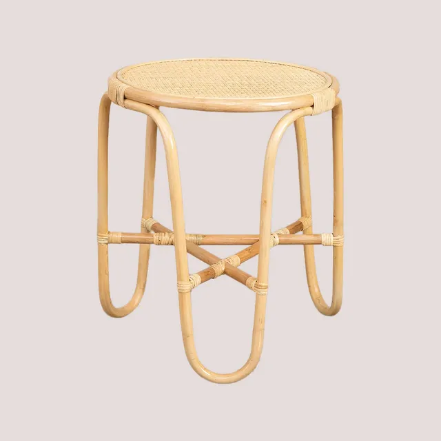 Sklum Minto tavolino rotondo rattan marrone naturale
