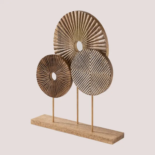 Sklum Soly Figura Decorativa Legno Mango Boho 43,5 cm