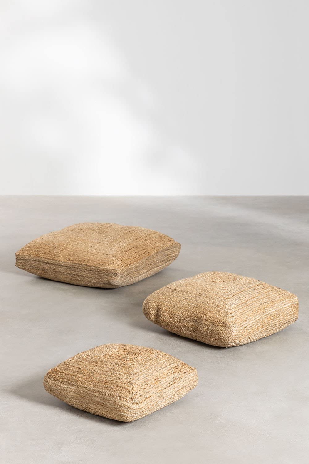 Sklum Pilew pouf quadrato iuta 60x60 cm naturale