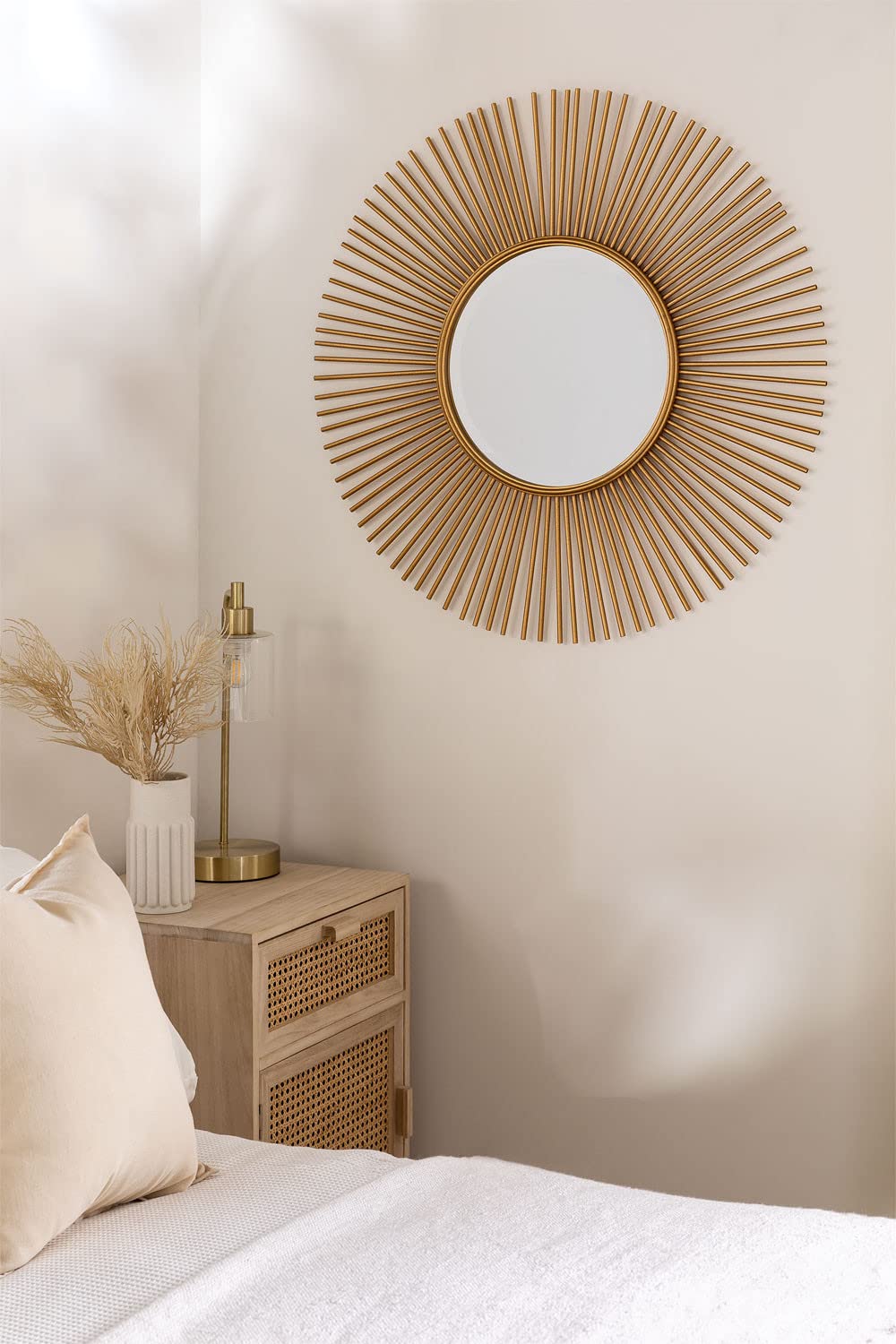 Sklum Circe specchio parete rotondo oro Ø80 cm