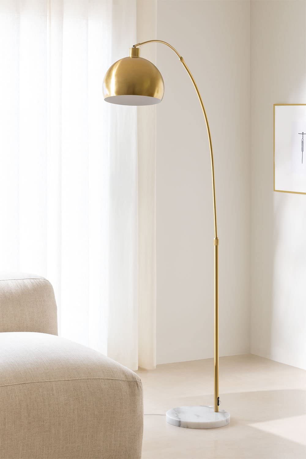 Sklum Diala lampada da terra ferro 178 cm orientabile