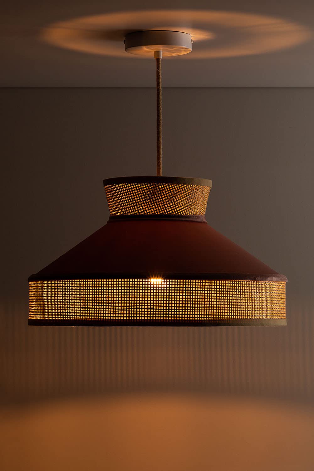 Sklum Xanti lampada soffitto velluto viola grape