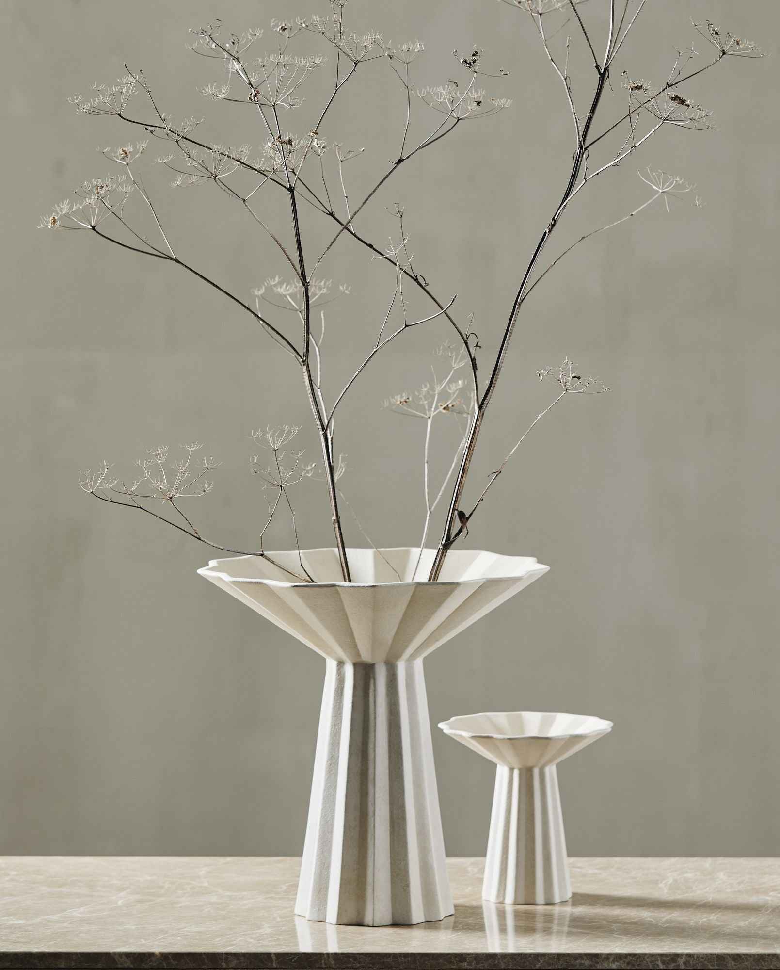 Bambua Minu Vaso in Ceramica Avorio S