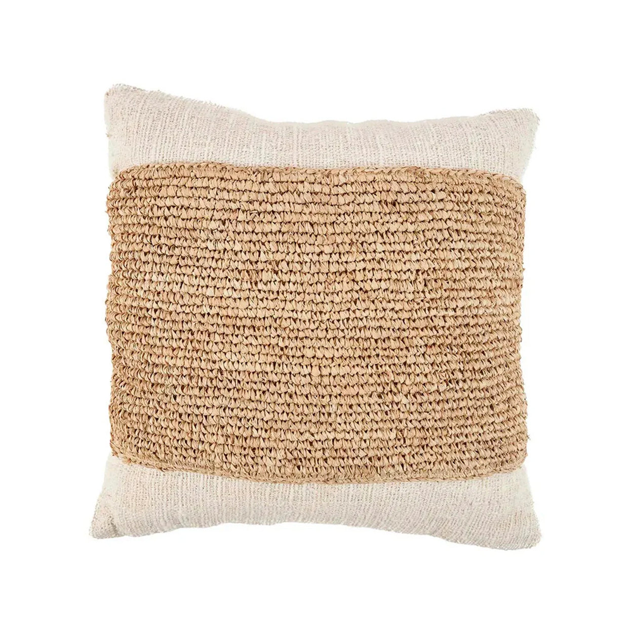 Bambua Raffia Stamp federa cuscino naturale