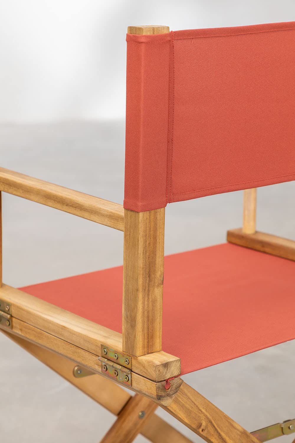 Sklum Ridley Style Sedia Regista Pieghevole Legno Tetto Rosso