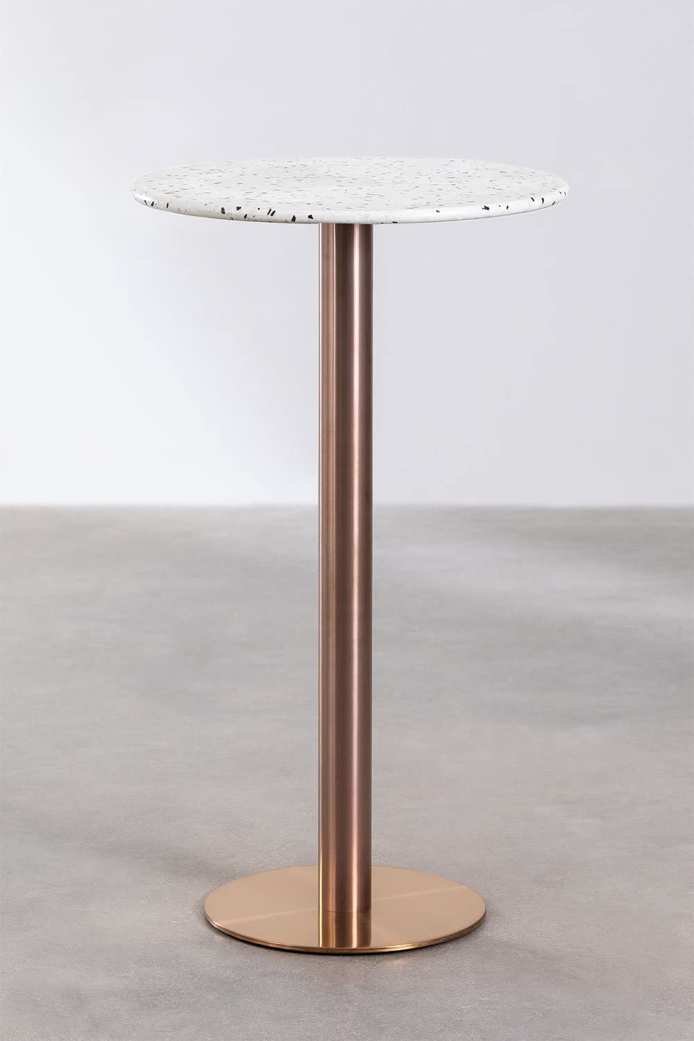Sklum Malibu tavolo bar alto rotondo Ø60 cm in terrazzo