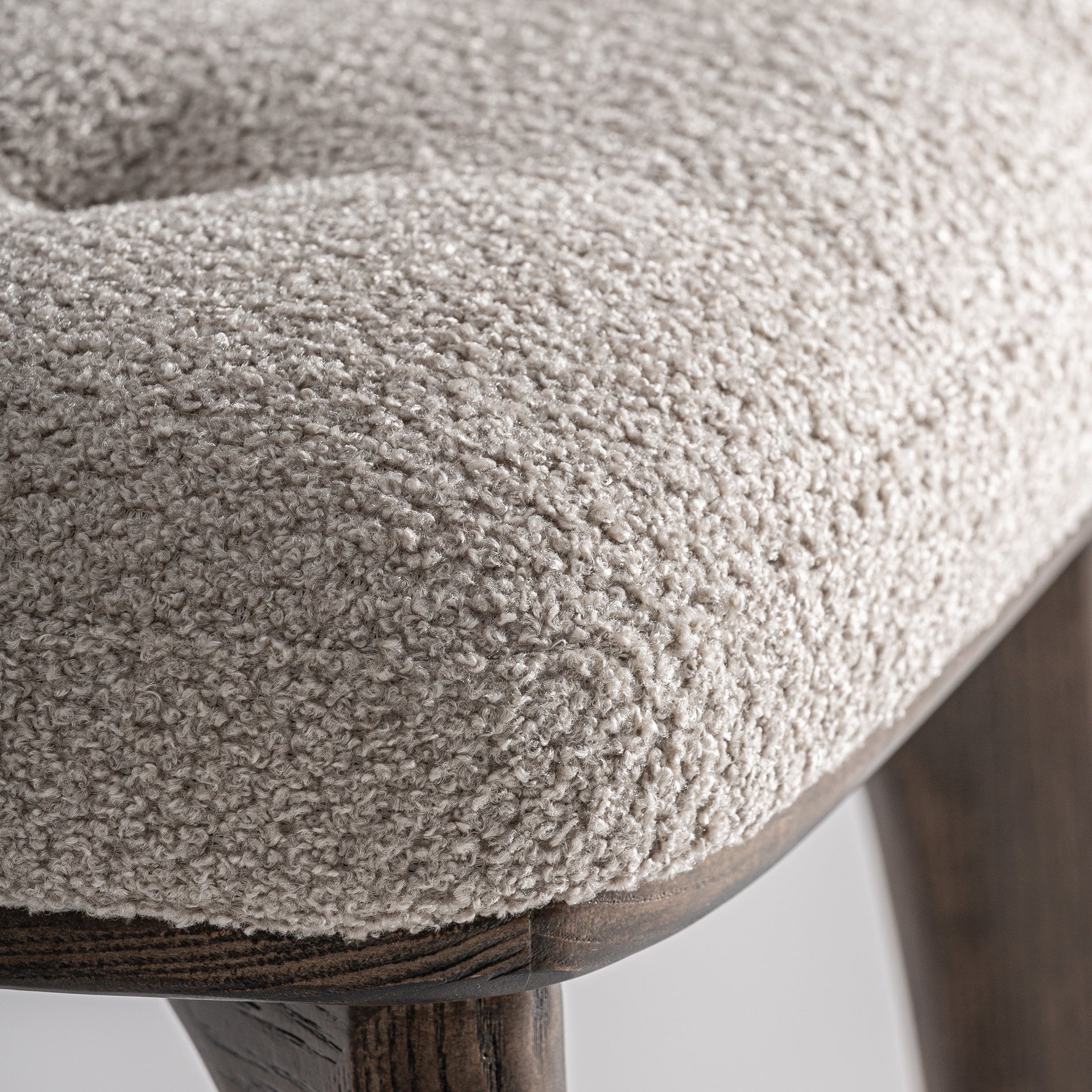 Bambua Zemst sgabello da cucina frassino bouclé