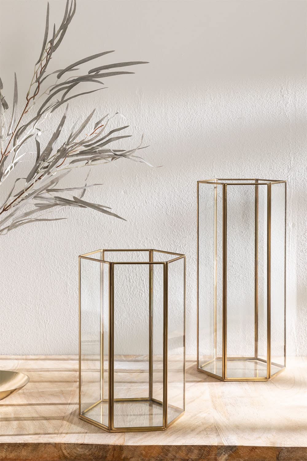 Sklum Tristan Vaso Decorativo Vetro Oro 25 cm