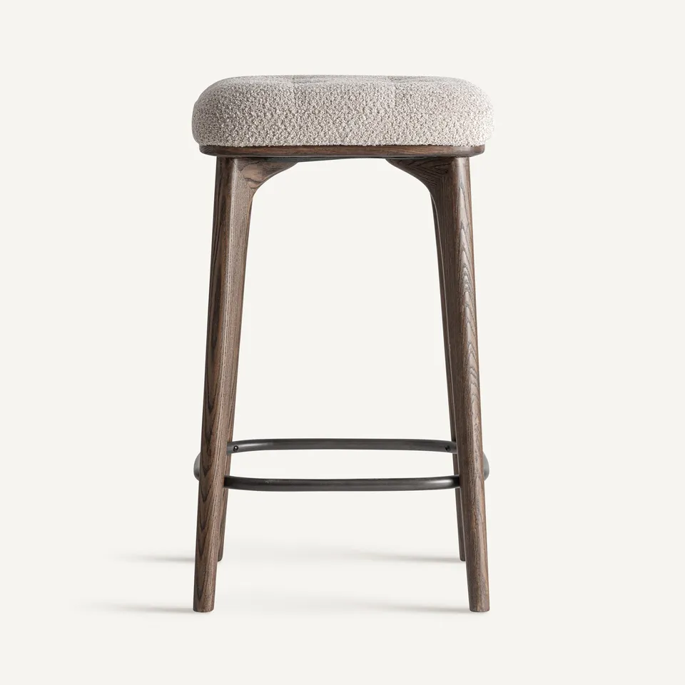 Bambua Zemst sgabello da cucina frassino bouclé