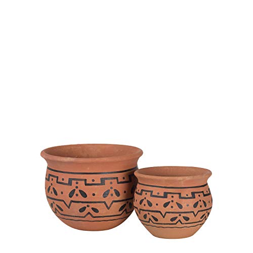 Sklum Usir set 2 vasi ceramica rosso argilla