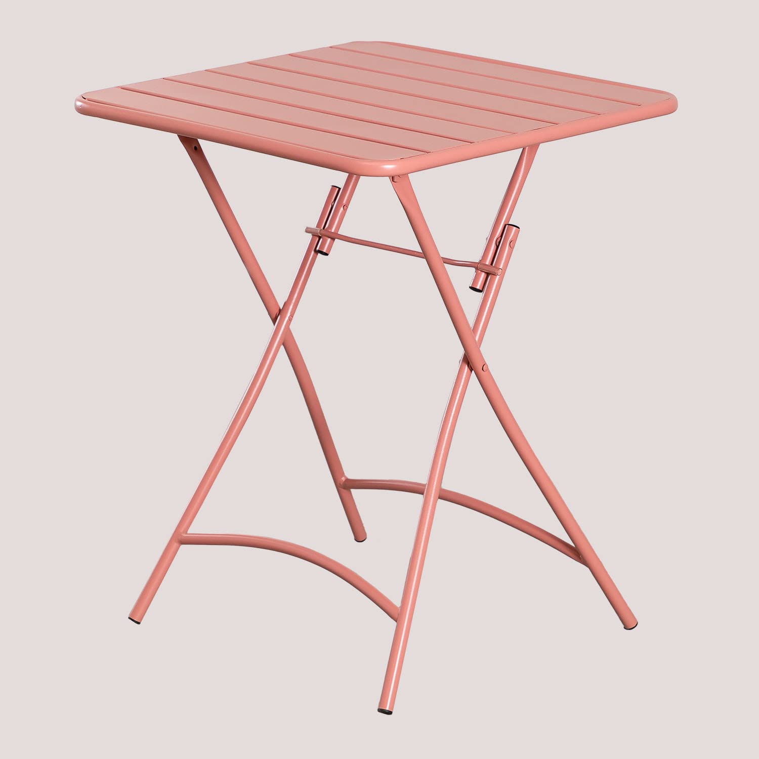 Sklum Janti Tavolo Pieghevole Acciaio 60x60 Terracotta