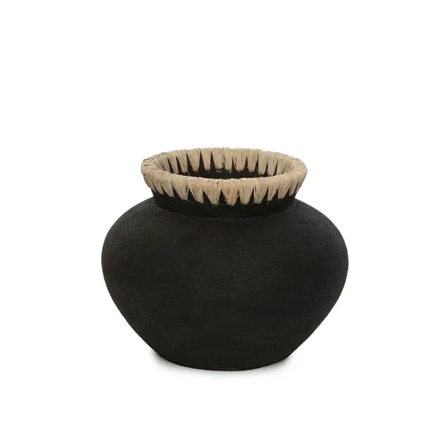 Bambua Styly vaso S nero naturale terracotta