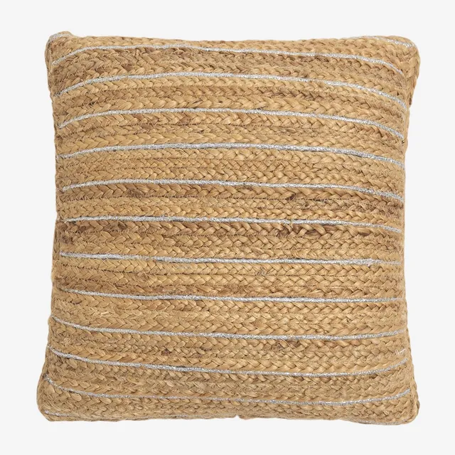 Sklum Justin cuscino in iuta quadrato naturale boho