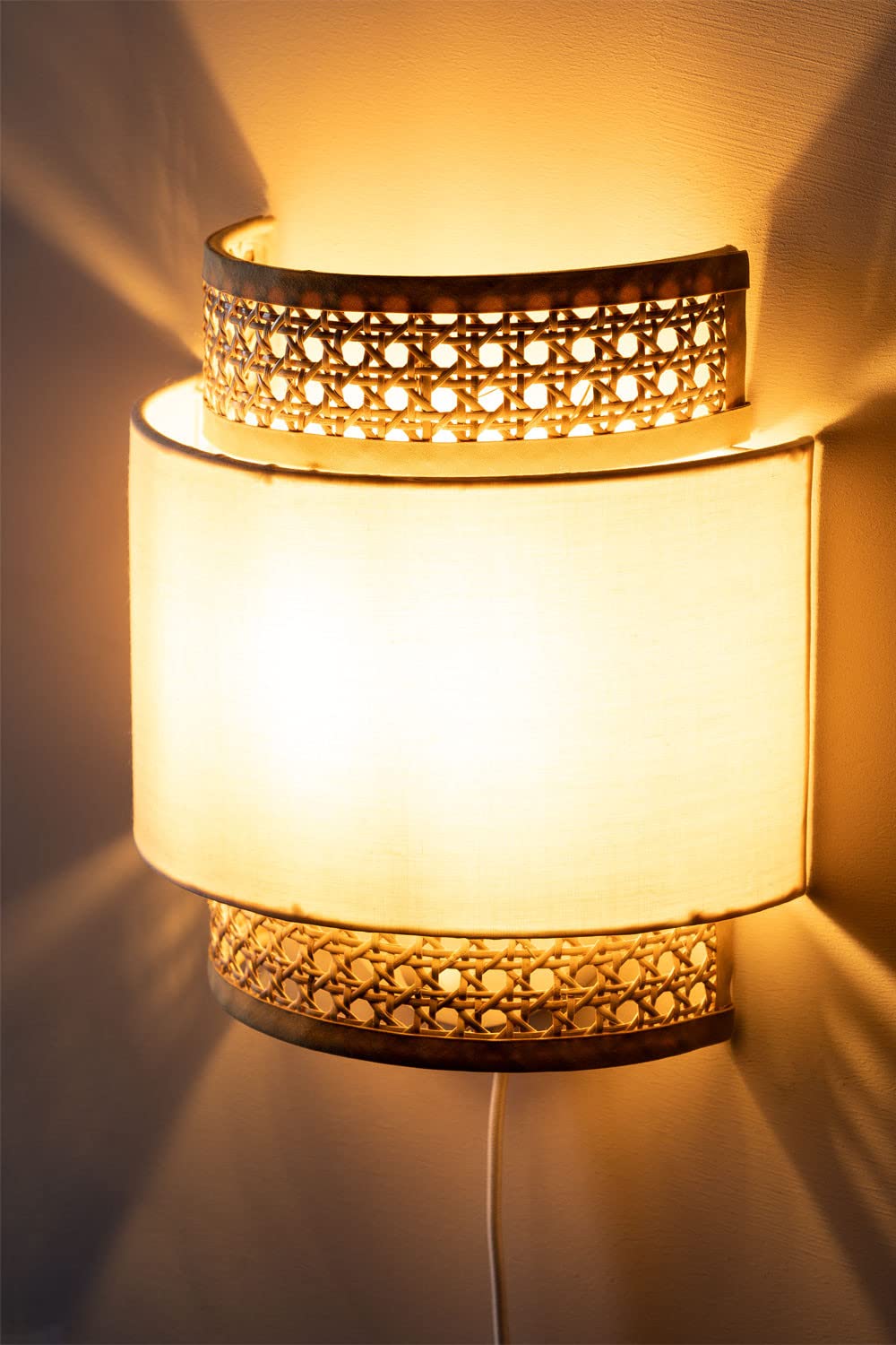 Sklum Satu Lampada da Parete Applique Rattan 25 cm