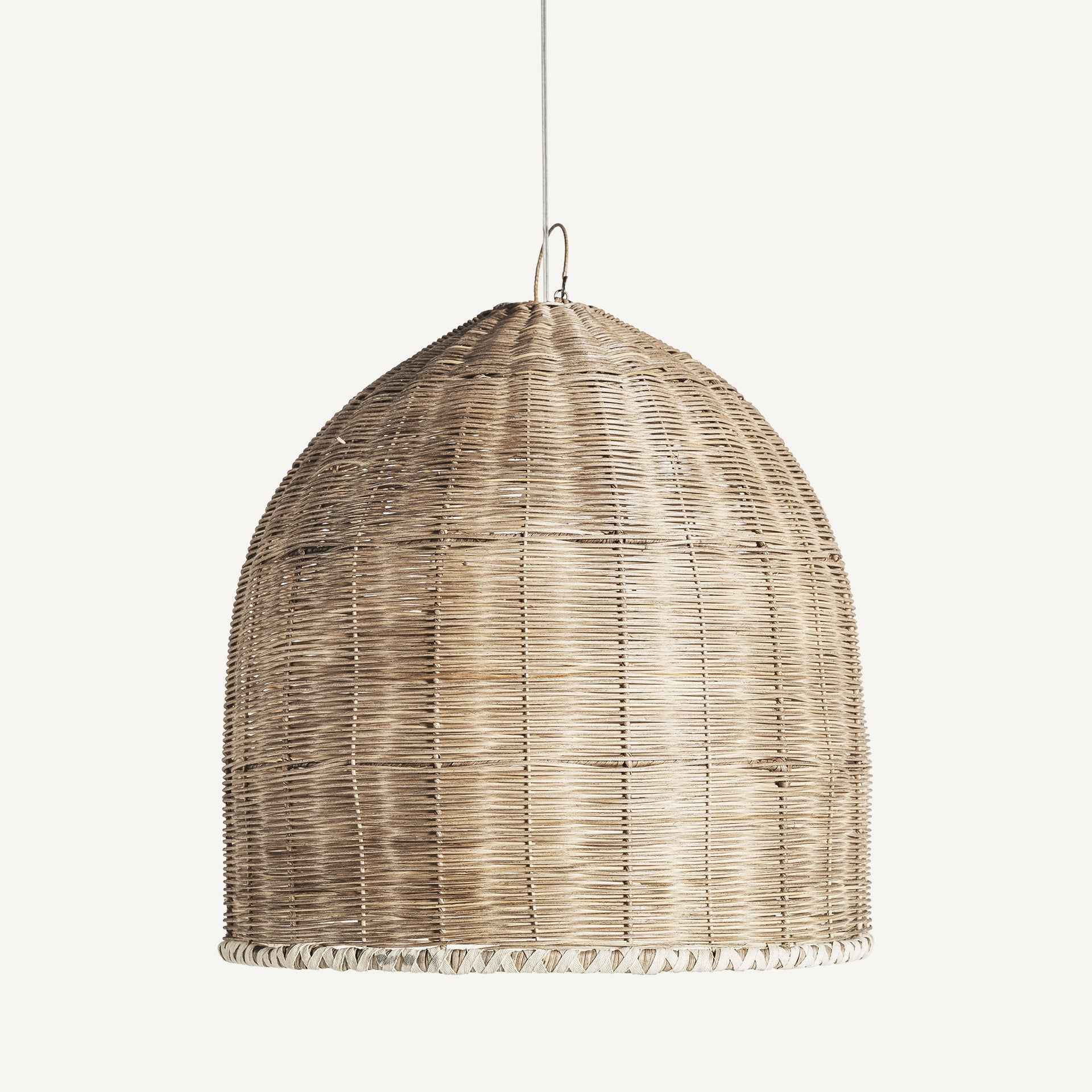 Bambua Hatelhe lampadario rattan grigio