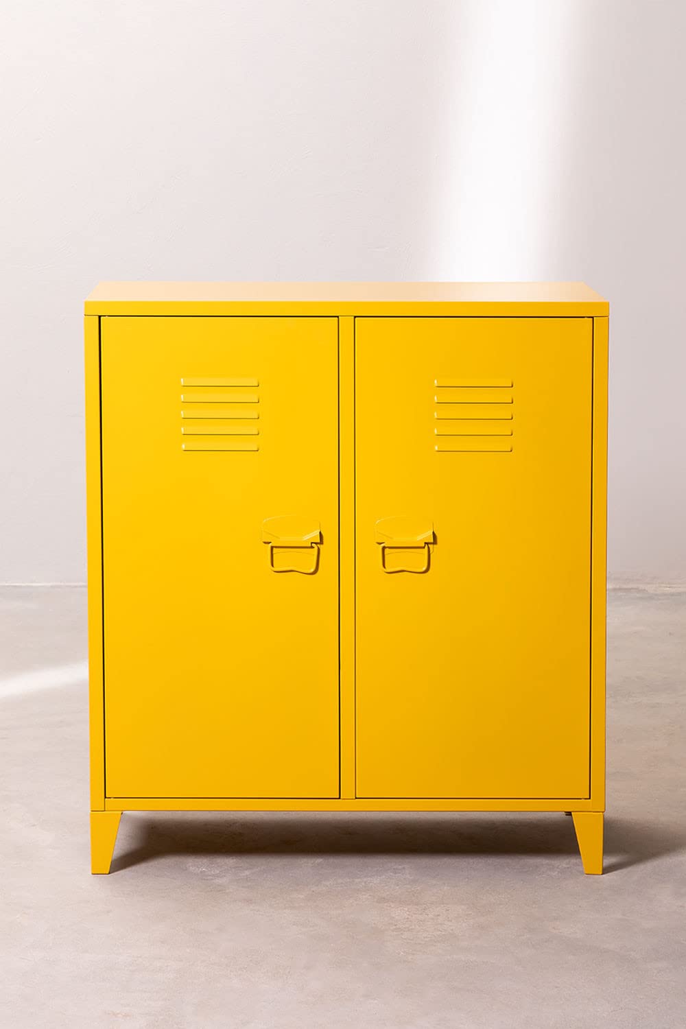 Sklum Pohpli credenza 2 ante 80 cm giallo curry acciaio