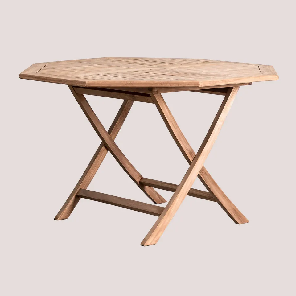 Sklum Pira tavolo da giardino pieghevole teak Ø120 cm