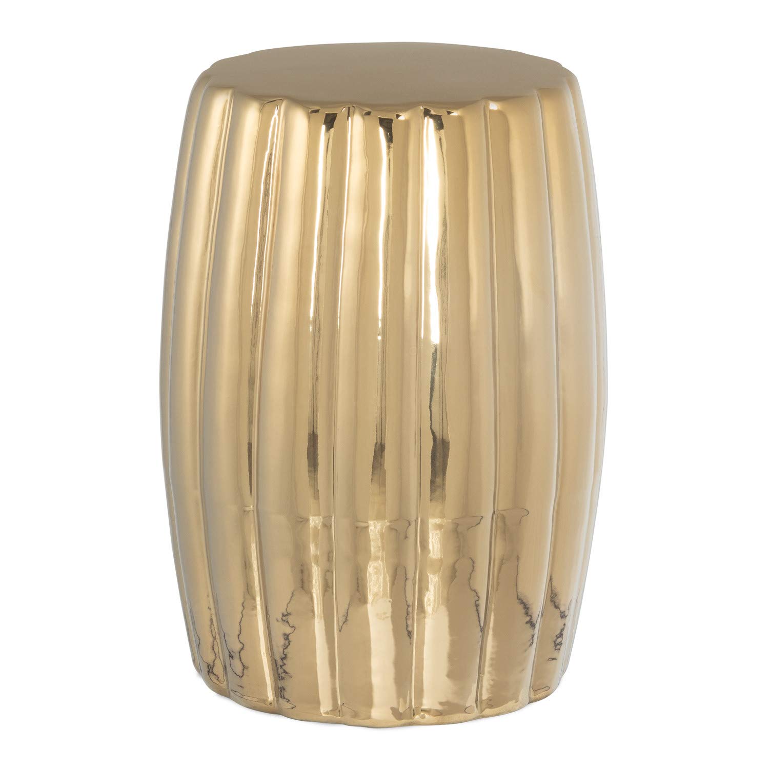 Sklum Tim Tavolino Ø28 cm Dorato Ceramica