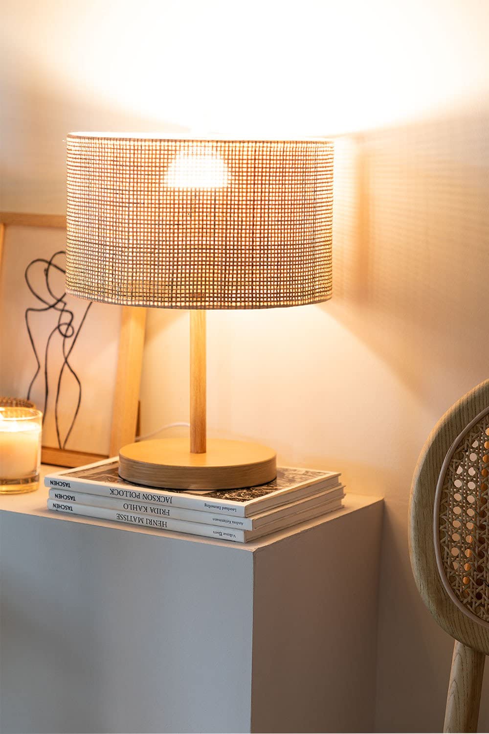 Sklum Bizay Lampada da Tavolo Rattan Naturale