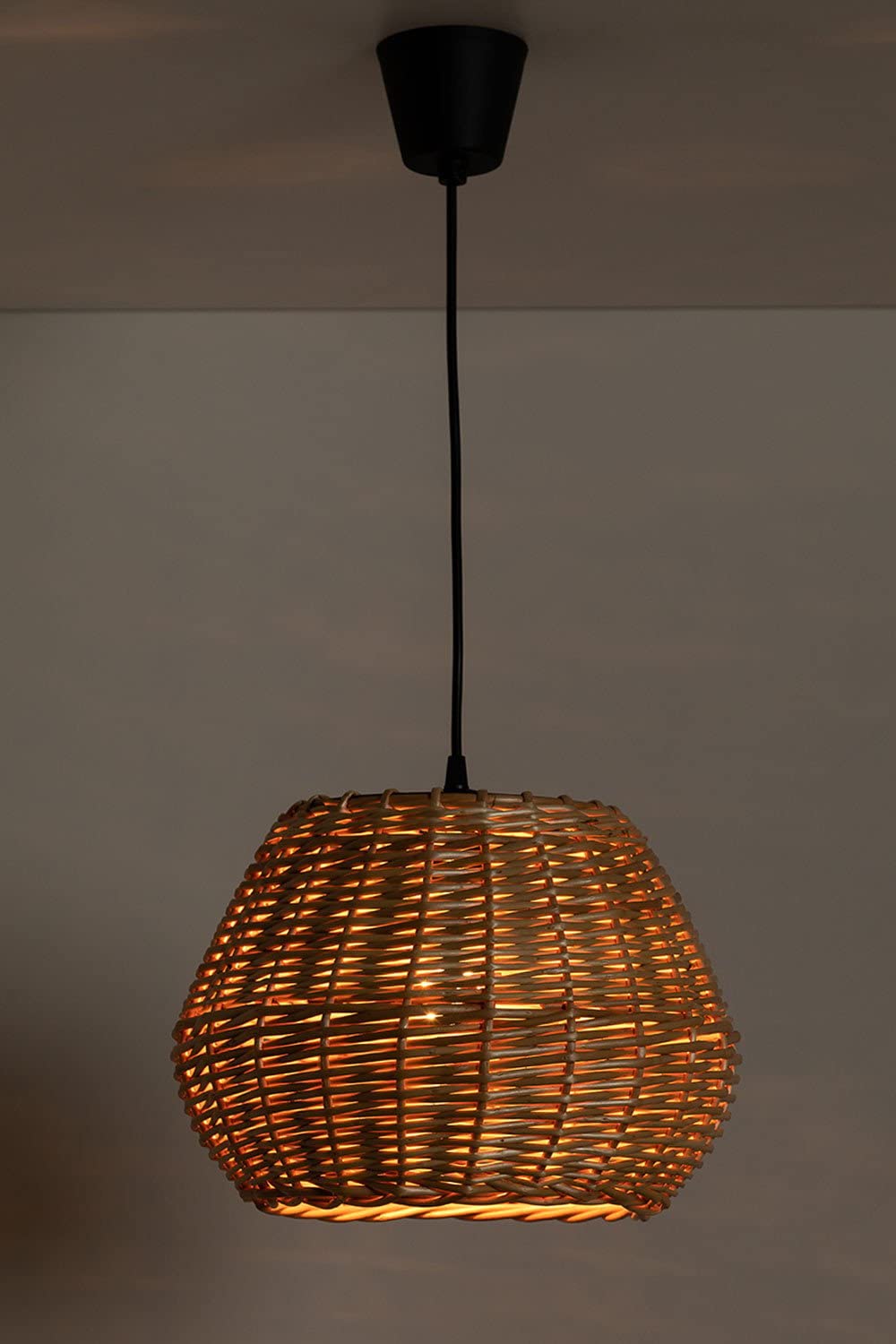 Sklum Yuba lampada a soffitto bambini rattan naturale