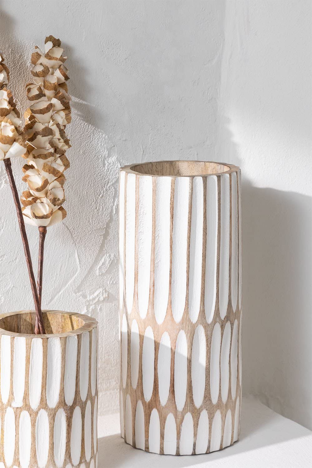 Sklum Dordon 30 cm vaso in legno di mango alto