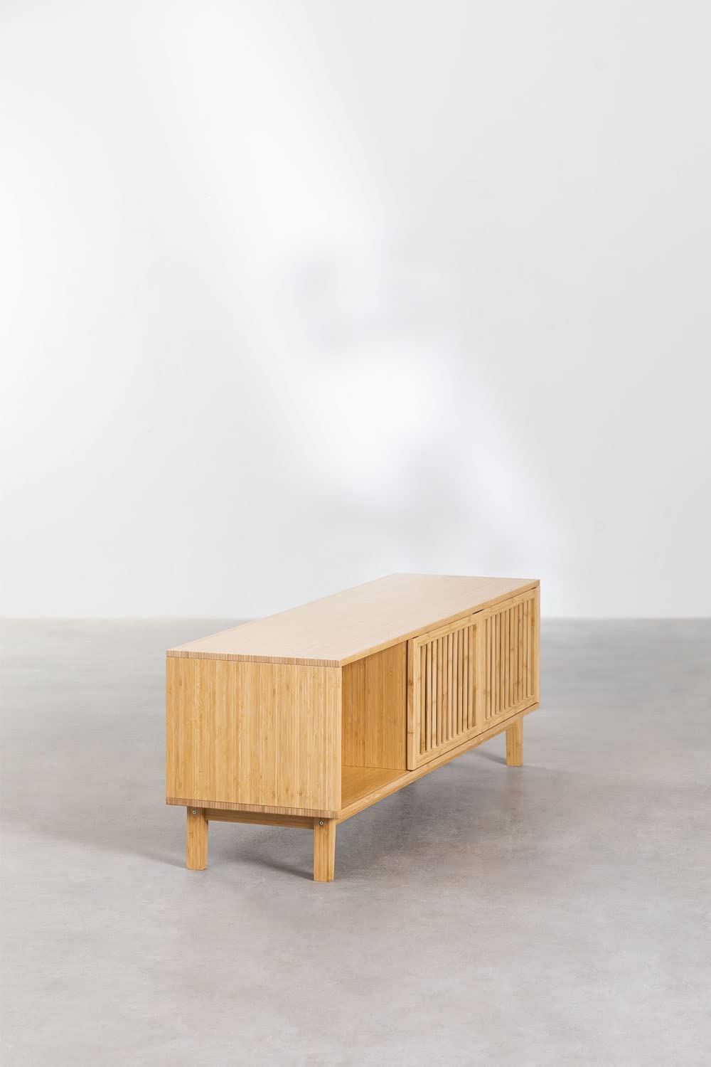 Sklum Albin Mobile TV 150x40 cm in Bambù 2 Ante