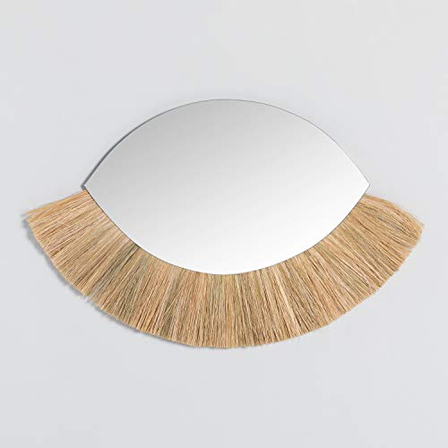 Sklum Rory specchio natural 81x50 cm rafia