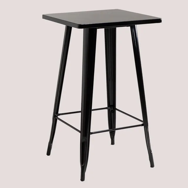Sklum LIX tavolo alto in acciaio nero 60x60
