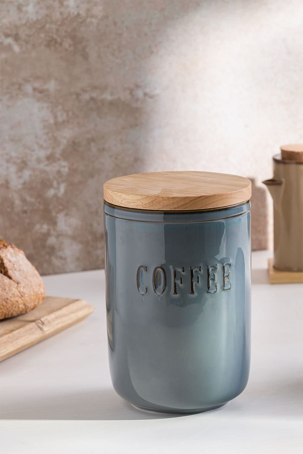 Sklum Treska Barattolo Caffè Porcellana Grigio Blu
