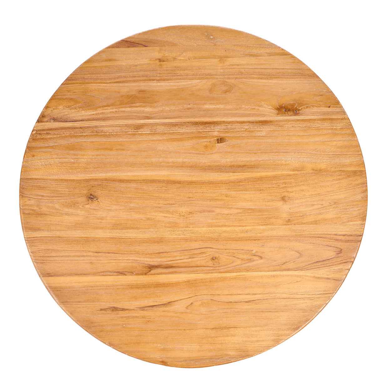 Bambua Abaca Round Natural Magani tavolino teak naturale