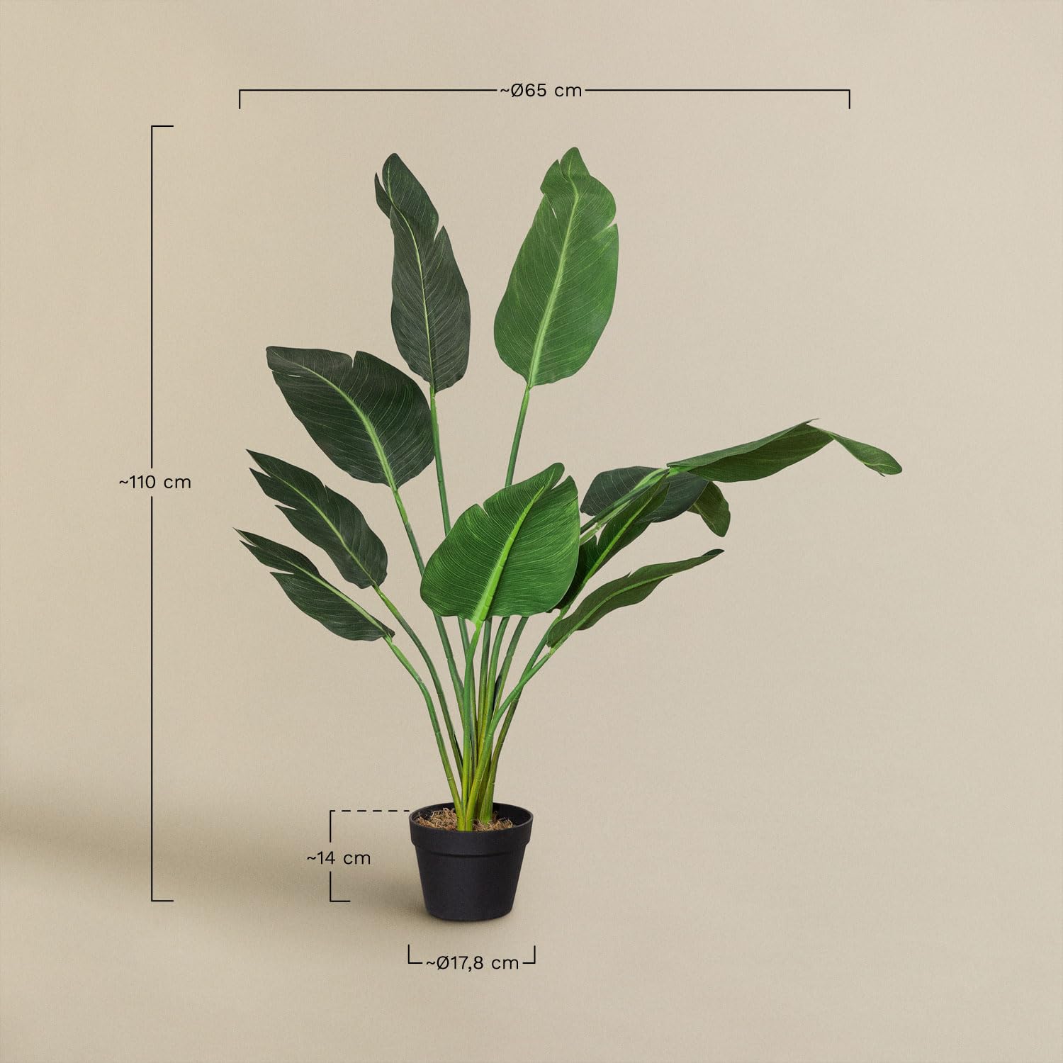 Sklum Strelitzia Style pianta artificiale 110 cm in PVC
