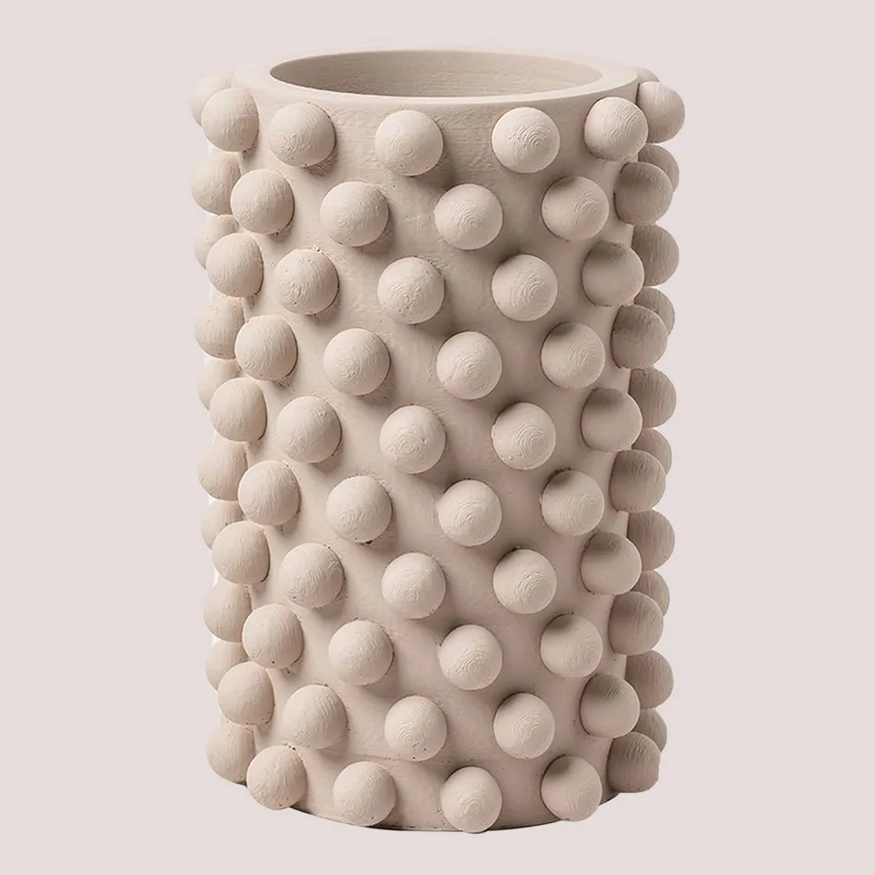 Sklum Roz Vaso in Cemento Marrone Grano Ø13,5 cm
