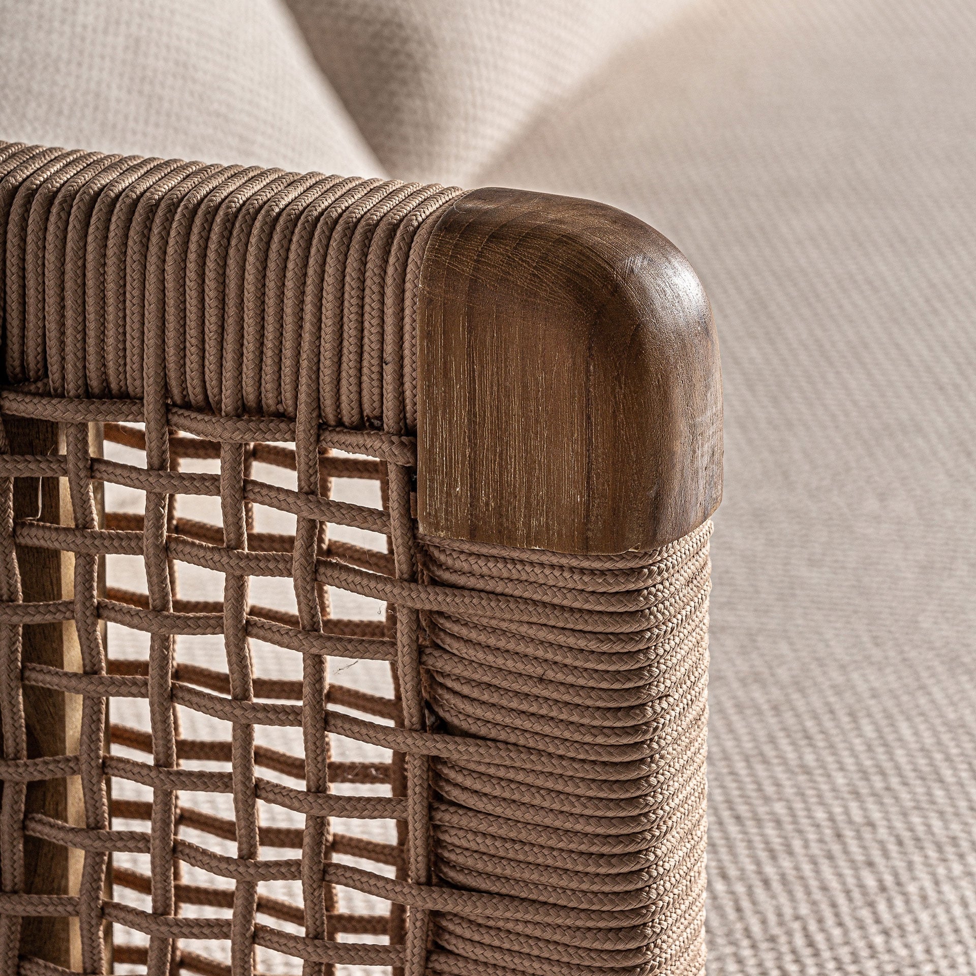 Bambua Trena divano da esterno teak crema