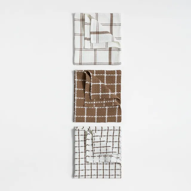 Sklum Dacost strofinacci cucina in cotone set 3 pezzi scozzese