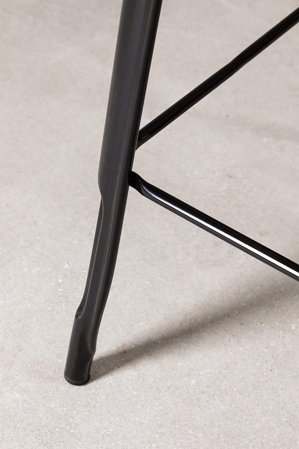 Sklum Lix tavolo alto 60x60 cm nero legno naturale