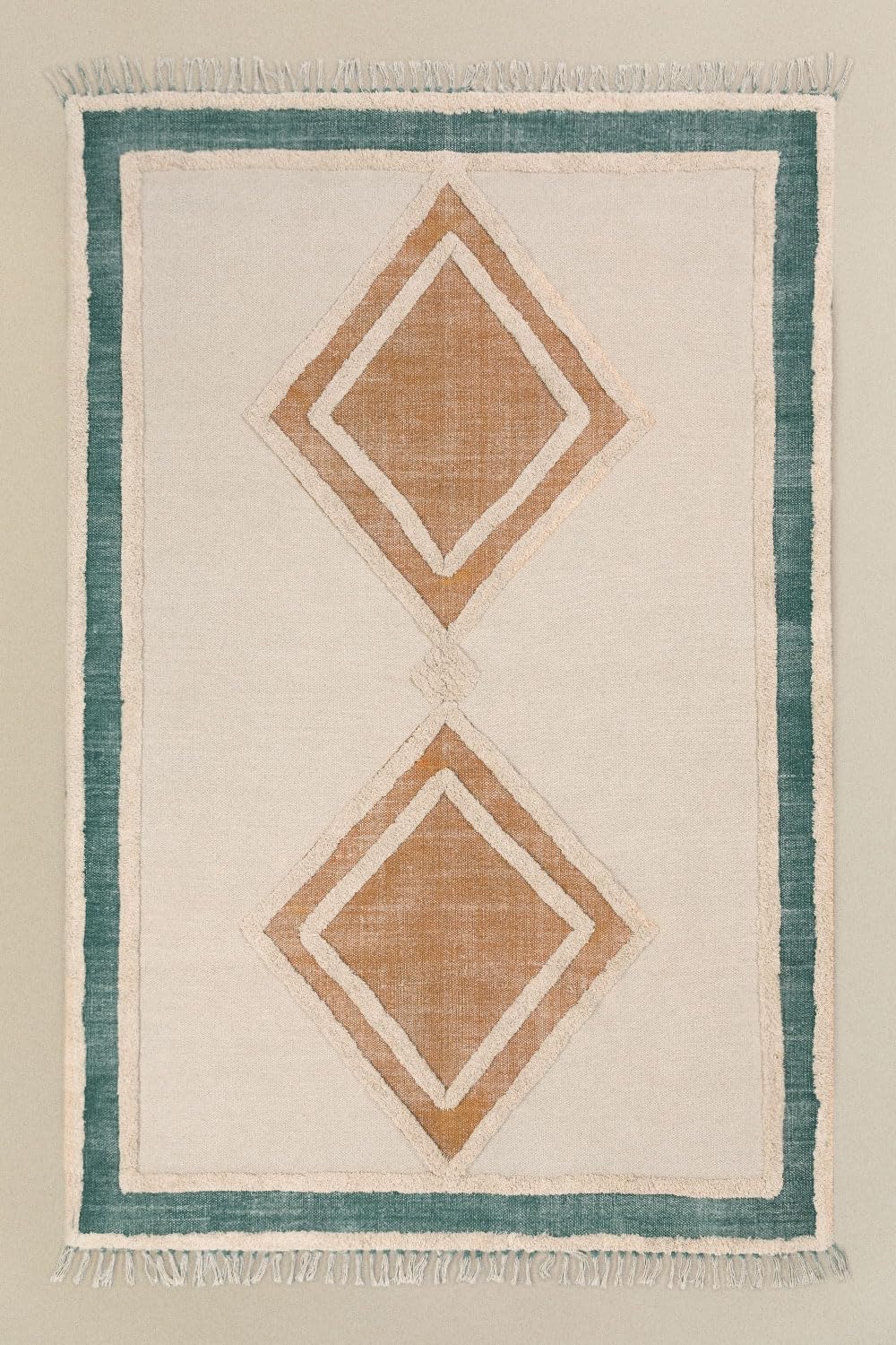 Sklum Derum Tappeto Cotone Beige Crema 185x122 cm