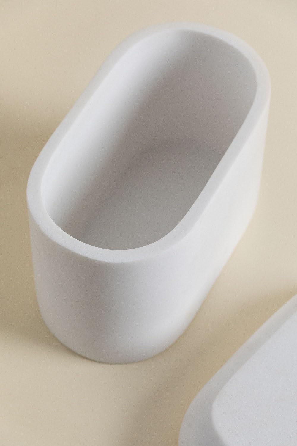 Sklum Veranne Barattolo Bagno con Coperchio in Resina